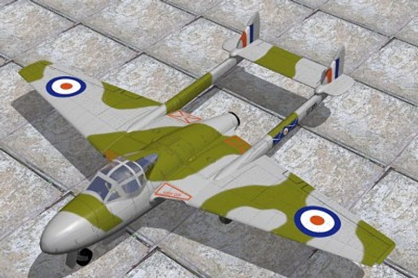 havilland vampire nf10 3ds - De Havilland Vampire NF10 by pbratt